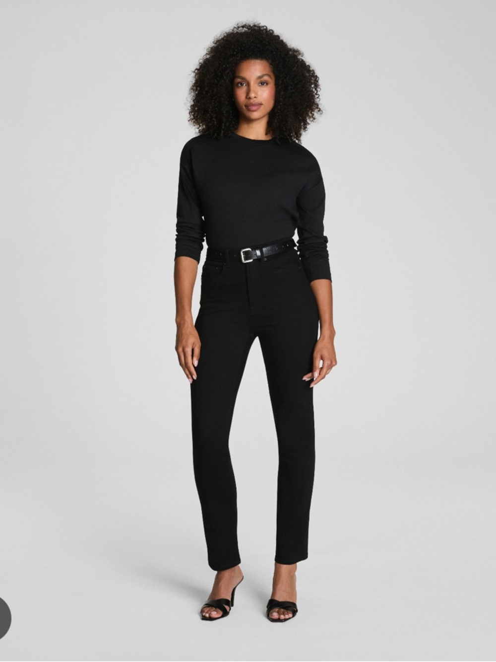 SPANX slim Straight Sculpting Jeans Black Jeans sz 8 #FF